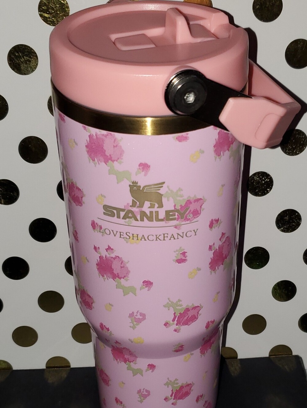 Leakproof Stanley Limited Edition Pink Floral  The LoveShackFancy Tumbler Colab.